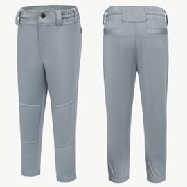 MIVEI 2T-7Years Toddler Baseball Pants - Youth Kids Tee Ball Pants with Belt Loops Little Grils Softball Knicker Pants UPF50+