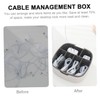 TEHAUX Cable Organizer Box with Compartments Dustproof Wire Holder for