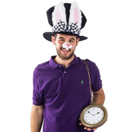 Tigerdoe White Rabbit Costume - Bunny Costume (4 Pc) - Mad Hatter Costume - Playing Cards Costume 4 Pk (Rabbit Costume -5 Pc set)