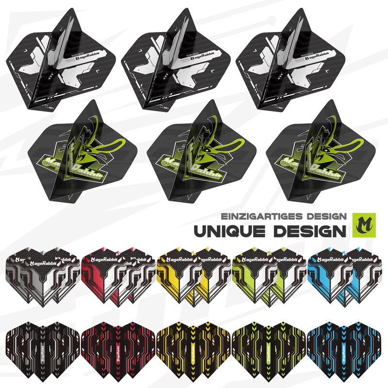 MageRabbit Dart Accessories Kit, 36 Dart Flights, 45 Dart Shafts,