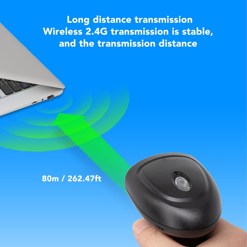 1D Barcode Scanner 2.4G Wireless and Bluetooth Fast Decoding Precise