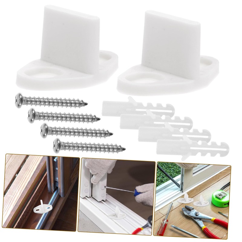 Ciieeo 2pcs Barn Door Guide Stopper Floor Track Stop Supply