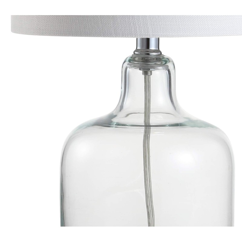 JONATHAN Y JYL1027A 19" Moroccan Blue Glass Table Lamp, Coastal