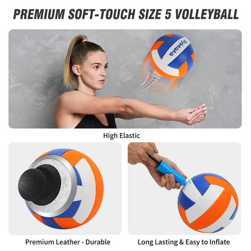 Professional Volleyball Net Set for Backyard Beach,Outdoor Height Adjustable Volleyball