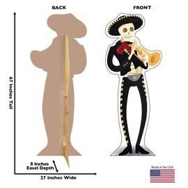 Cardboard People Day of The Dead Mariachi Life Size Cardboard Cutout Standup