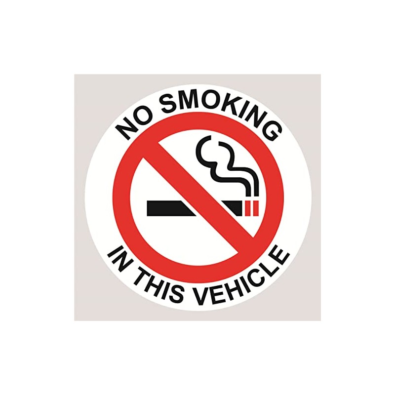 M MeshaKippa 6pcs 2 Inch Round No Smoking Sticker for