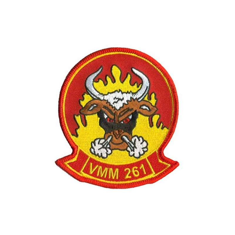 Squadron Nostalgia LLC VMM-261 Raging Patch- Sew On, 4.5 inch