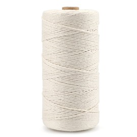 G2PLUS 300M Beige Gift String Twine, 1.5MM Cotton Wrapping Bakers String, 3Ply Butchers String, Handicrafts Decorative Cord Twine for DIY Gift Decorations