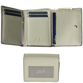 JLDAdornGo Wallet for Men RFID Slim Trifold Genuine Cattle Leather Front Pocket Wallets Blocking Creadit Card Holder ID Protector (Trifold, Olive, 4.33-Inch)