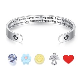 SAM & LORI Granddaughter Gifts from Grandma Gigi Cuff Bracelets for Teen 16 Year Old Gifts Ideas Back to School Gifts for Her Christmas Valentines Easter Stuffers First Commnunion