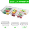 6 Pack 1/2 Size 4'' Deep Clear Food Pans with