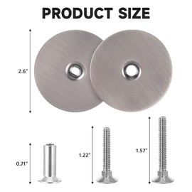 Fanmayhe Door Hole Cover Plate, Door Knob Cover Door Knob Plate 2-5/8" Diameter Bronze Door Knob Covers Door Hole Filler Plate for Home Security