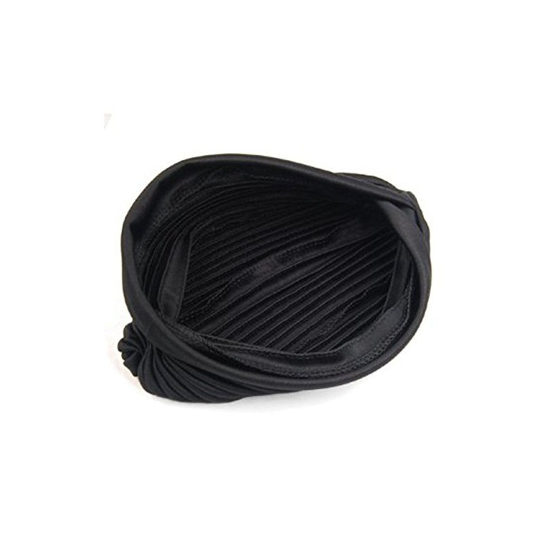 SWT Black Fashion Turban Funky Headwrap --- Ideal for Hair