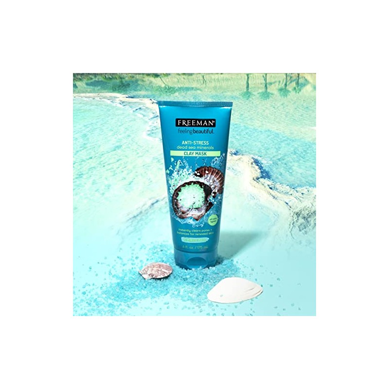 Freeman Dead Sea Minerals Facial Anti-Stress Mask, 6 Oz