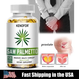 KENOFOR Saw Palmetto 500mg Prostate Supplement Urinary Support - 120 Capsules