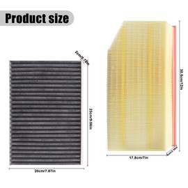 KEQGPCBE Comb Engine Cabin Air Filter for Jeep Gladiator 3.6L V6 2025 2024 2023 2022 2021 2020