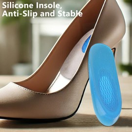 Heel Cushions with Massaging Gel Technology - All-Day Shock Absorption and Cushioning for Heel Discomfort Relief