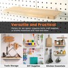 SEMPOMA Solid Wood Pegboard Shelf, High Balance and No tilt,
