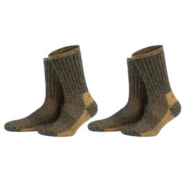 GoWith 2 Pairs Alpaca Wool Socks for Men/Women, Norwegian Warm Winter Socks, Thermal Crew Merino Boot Socks, Unisex Heated Socks, Ant-Orange, S, 6006