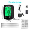Fiotha Digital Bicycle Computer, 19 Function Waterproof Bicycle Speedometer, LCD