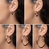 Claro Clivo 14K Rose Gold-Plated, Lightweight, Chunky, Open Hoop Earrings