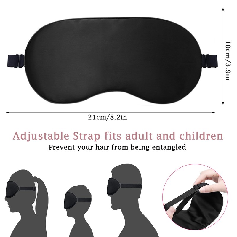 2 Pack Sleep Mask, 100% Blackout & Zero Pressure, Luoqun88
