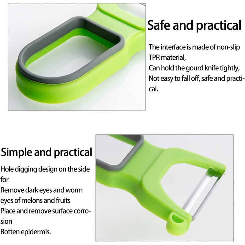 Vegetable Fruit Peeler 3-Pack Stainless Steel Melon Planer Original Vegetable