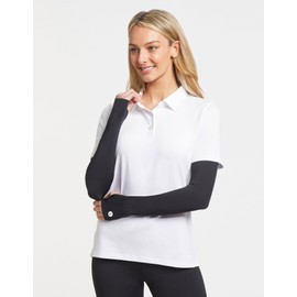 Solbari Women’s Shoulder Wrap UPF50+ Cooling Collection, Breathable, Moisture-Wicking with UV Sun Protection - Black - Large