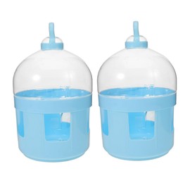 VILLFUL 2pcs Pigeon Water Dispenser Feeder Large Mouth Water Pot Container for Pigeons Quails Ducks Poultry Durable Material Easy Clean Refill for Bird Cages