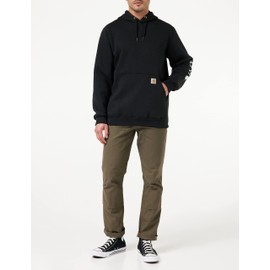 Carhartt Carhartt Men's Loose Fit Midweight Logo Sleeve Graphic Sweatshirt (Also Available in Big & Tall), Black, XX-Large