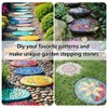 6 Pcs Round Stepping Stone Molds, 3 Size Reusable Cement