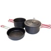 4011823 Alpine Mountain Gear Hard Anodized Camping Cookset