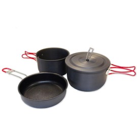 4011823 Alpine Mountain Gear Hard Anodized Camping Cookset