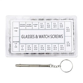 Glasses Tool Repair Kit,Screws and Nuts for Sunglasses Maintenance | Keychain Screwdriver Nuts Screws Tool for Watch, Phone, Spectacles