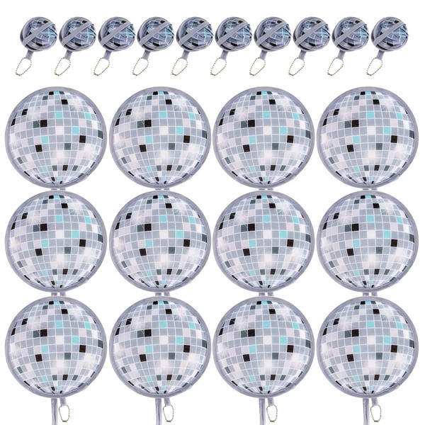 12 pieces disco pattern hand fan, Chinese Japanese style foldable