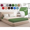Sesto Senso Fitted Sheet 140 x 200 cm Dark Green