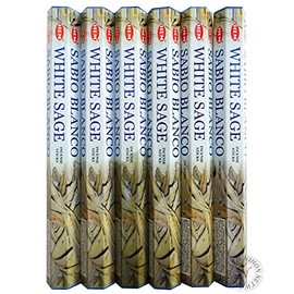 HEM White Sage Incense Stick Type, Pack of 20 x 6 Boxes, Japan Network