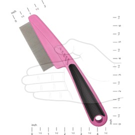 Multifunctional Stainless Steel Fine-Toothed Dandruff Comb, Professional Scalp Care Tool, Suitable for Children and Adults (Pink)
