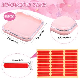 32 Pcs Press on Nail Boxes with 60pcs Double Sided Adhesive Tape, 4 Colors Press on Nail Packaging Boxes, Acrylic Press on Nail Storage Box, Nail Display Box, For Nail Business, Nail Art, Nail Salon
