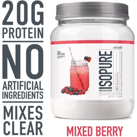 Isopure Infusions, Refreshingly Light Fruit Flavored Whey Protein Isolate Powder, "Shake Vigorously & Infuses in a Minute" Mango Lime, 16 Servings