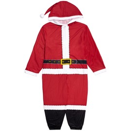 Dreamwave Christmas Santa Claus Mens Zip Up Costume Coverall Men’s Large