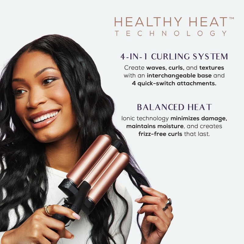 Sutra 4-in-1 Hair Curling Iron Set with Tourmaline Infused Ceramic