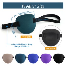 Abnaok 5PCS Eye Patch, Super Soft Eye Patches, Adjustable Medical Eye Patch for Adults and Kids, Amblyopia Lazy Eye Patches for Left or Right Eyes