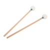 2Pcs Drum Mallet Felt Head Wooden Handle Non Slip Instrument