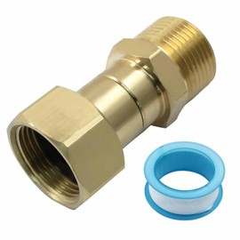 LifCratms 1 pcs Pressure Washer Hose Swivel Joint, Anti Twist Fitting Metric M22 15mm Thread Pressure Washer Gun Swivel Adapter (Gold)