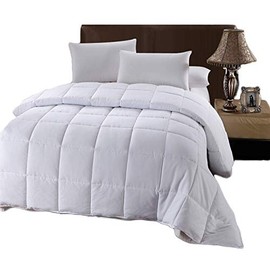 Royal Hotel Comforter White Down Alternative - Queen Quilted Duvet Insert - Hypoallergenic All-Season Comforter with Corner Tabs - Hotel Down Alternative Plush Fill - Oversized Queen