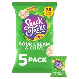 Snack a Jacks Crispy Sour Cream and Chive, Green, 19 g (Pack of 5)