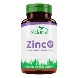 Zinc 100 Tabletas Vidanat Sabor Sin sabor