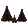 J-Line Large Brown Paper Folding Christmas Tree