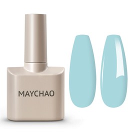 MAYCHAO 15ML Gel Nail Polish 1Pc Cerulean Blue Gel Polish Soak Off UV LED Nail Polish Nail Art Starter Manicure Salon DIY at Home, 0.5 OZ